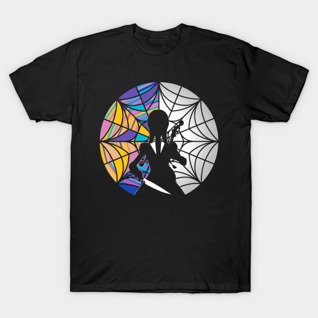 Stained Glass Wednesday T-Shirt by Meca-artwork